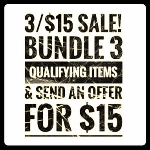 All Items Qualify for 3/$15